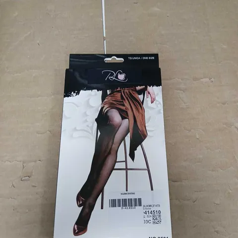 BOX OF APPROXIMATELY 30 PACKS OF FASHION STOCKINGS - BLACK - ONE SIZE