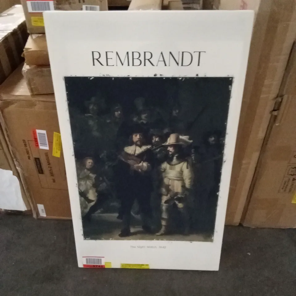 THE NIGHT WATCH BY REMBRANDT - WRAPPED CANVAS PRINT