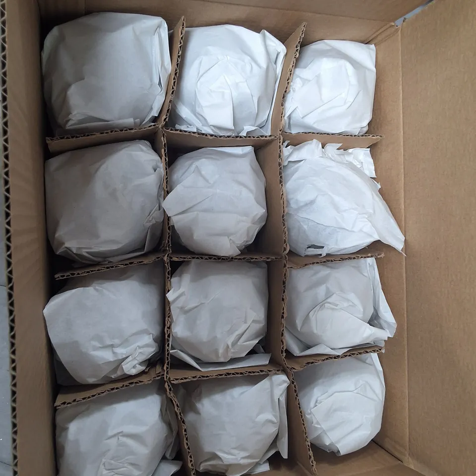 SET OF 12 GISELA GRAHAM FLORAL CLEAR BAUBLES