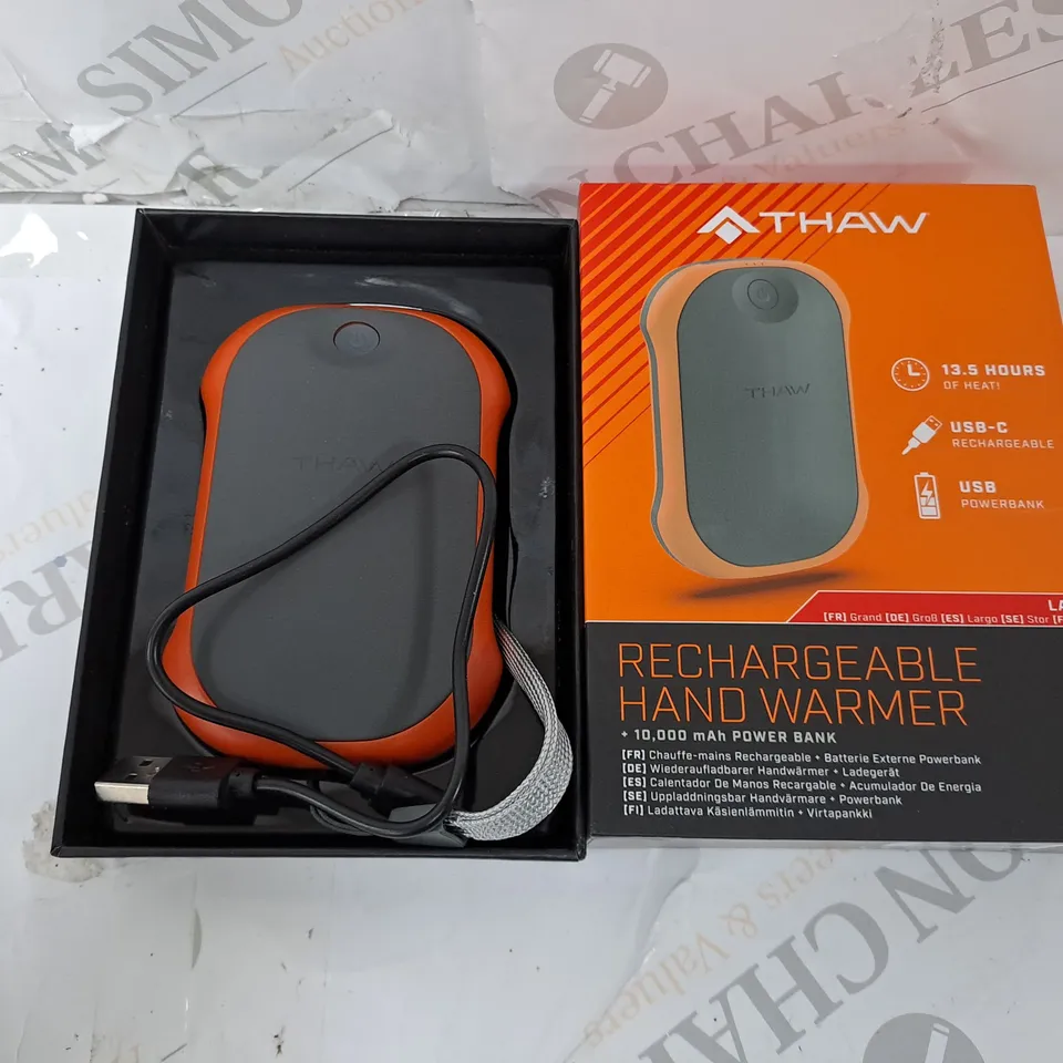 BOXED THAW 10,000MAH HAND WARMER IN GREY