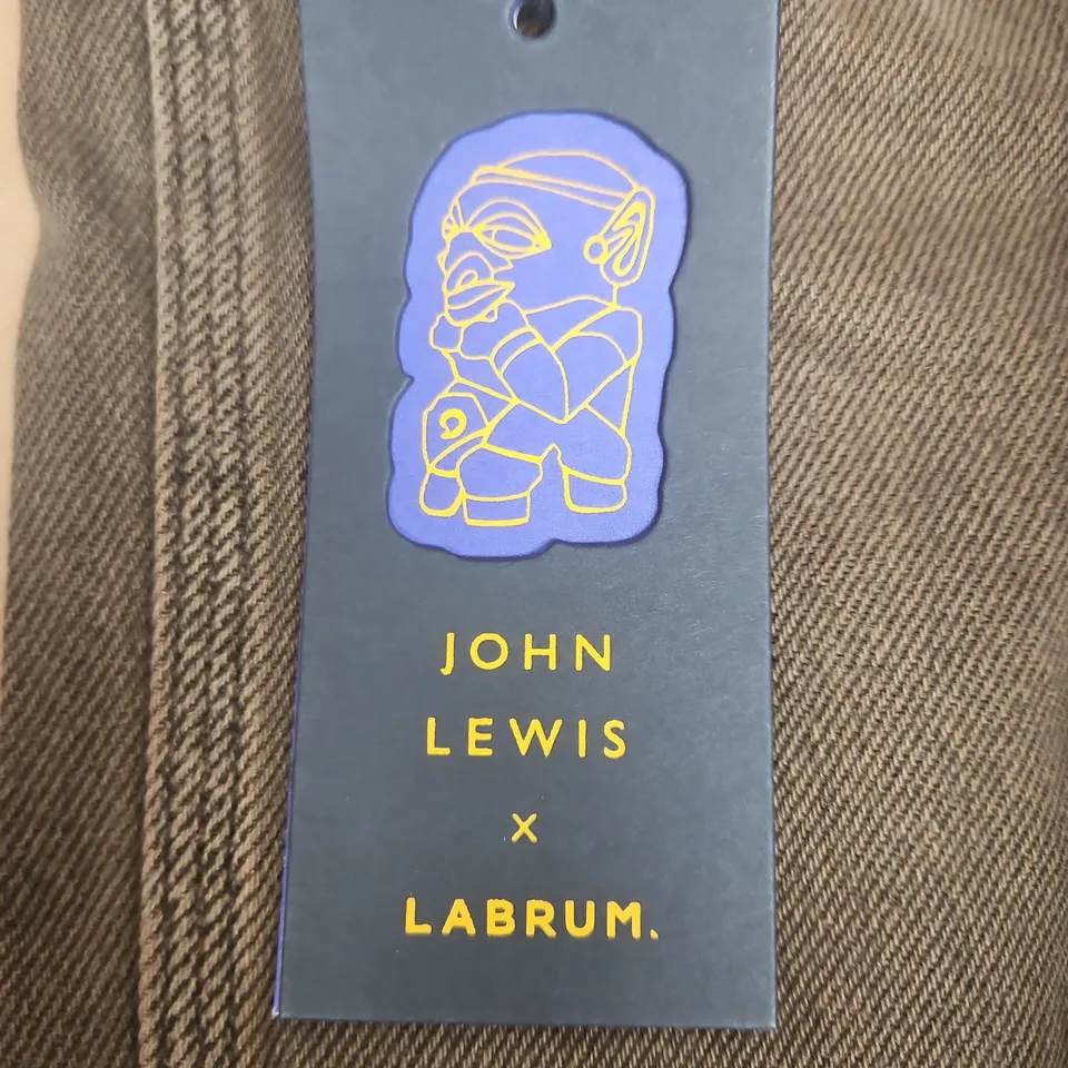 JOHN LEWIS JEANS – 32 REGULAR BROWN DENIM, MEN’S