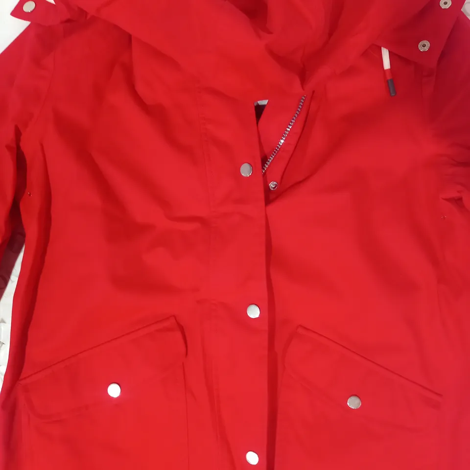 JOULES RIGHT AS RAIN WATERPROOF & BREATHABLE COAT IN RED UK SIZE 12