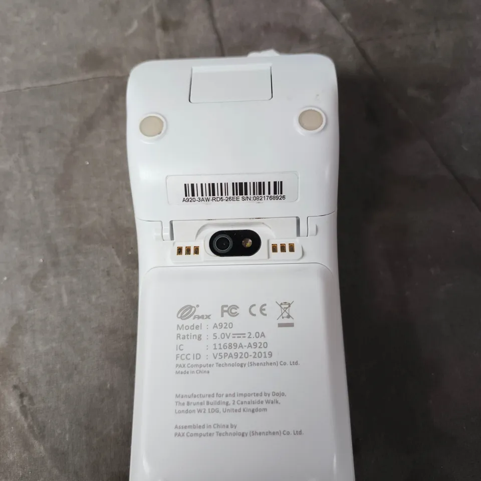 DOJO A920 MOBILE PHONE/PAYMENT TERMINAL – WHITE