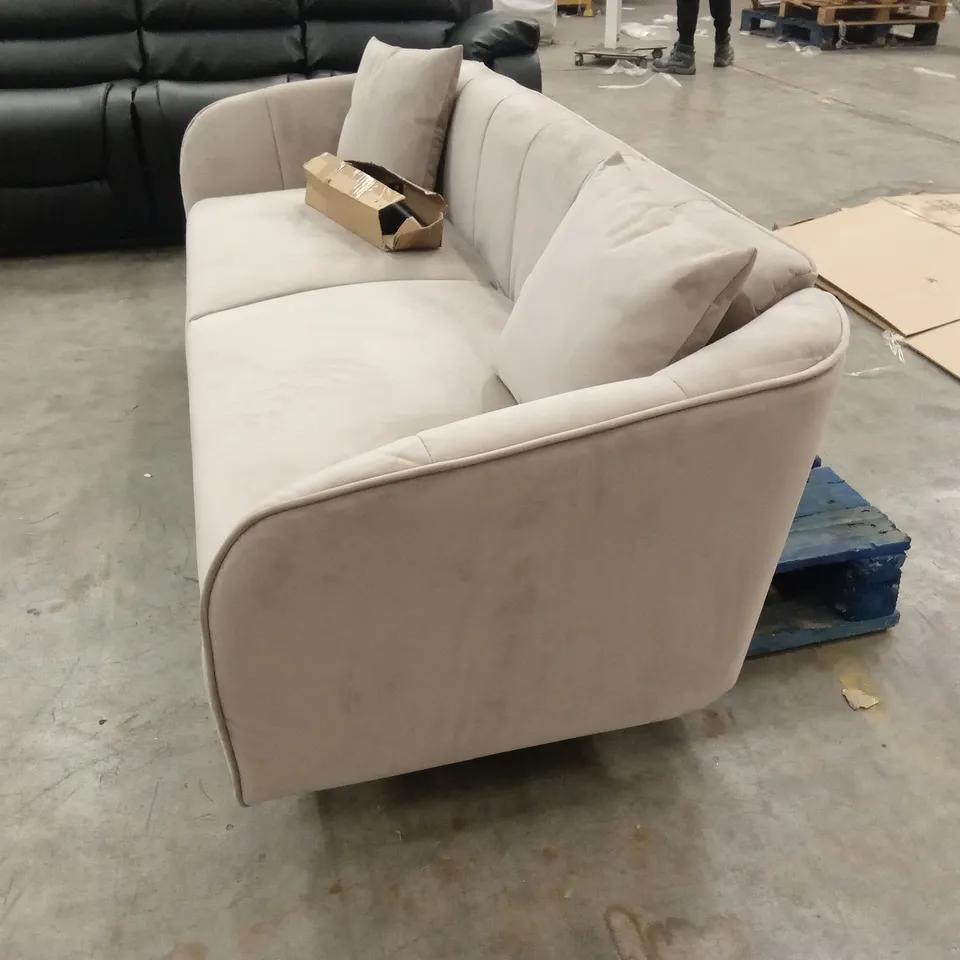 LOREN 3 SEATER SOFA, CHAMPAGNE CLASSIC VELVET