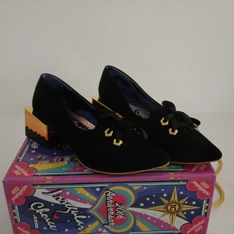 IRREGULAR CHOICE SQUARE DANCE BLACK SIZE 40 BOXED
