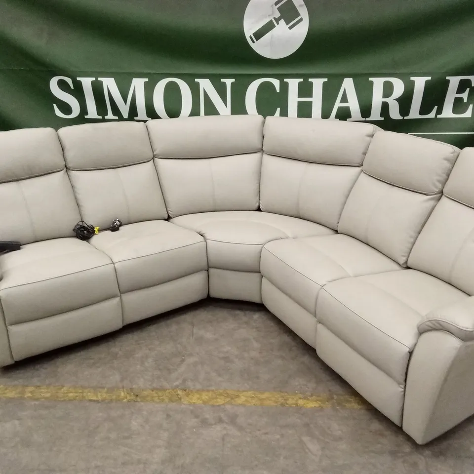 ASPIRE KINGSMERE LEATHER CORNER RECLINER SOFA RRP £2299