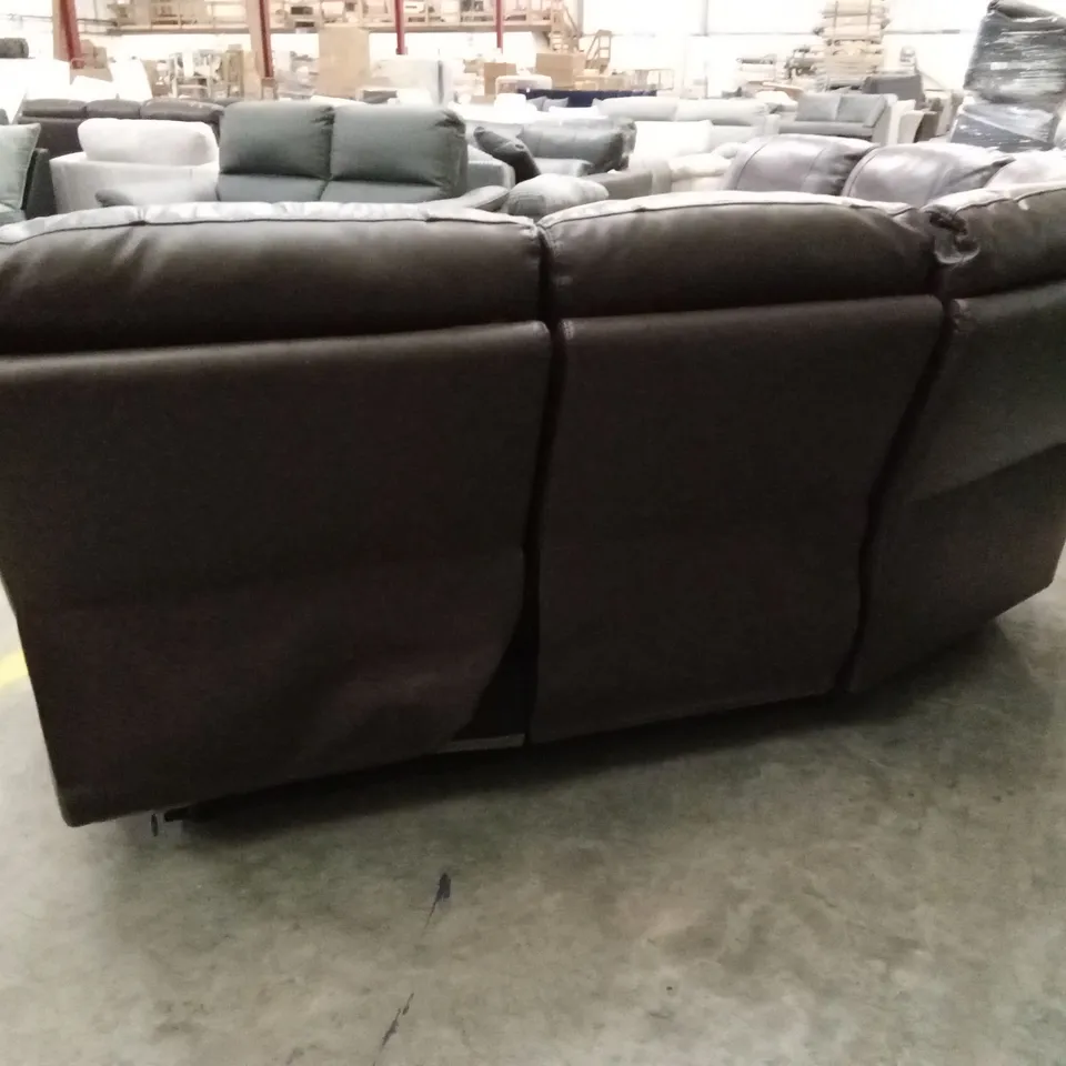 LEIGHTON LEATHER/FAUX LEATHER POWER HIGH BACK RECLINER CORNER GROUP SOFA RRP £2599