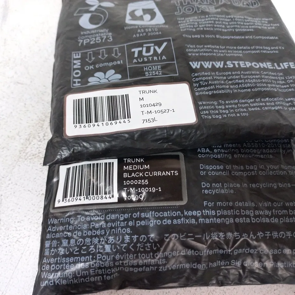 LOT OF 4 ASSORTED BAGGED STEP ONE TRUNKS - ALL M