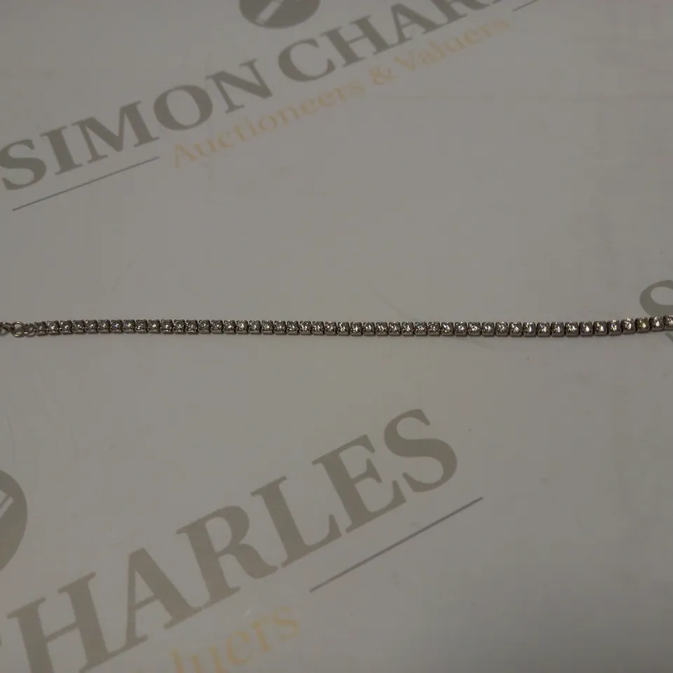 SAY IT WITH DIAMONDS TENNIS BRACELET WITH CUBIC ZIRCONIA STONES - STERLING SILVER RRP £30