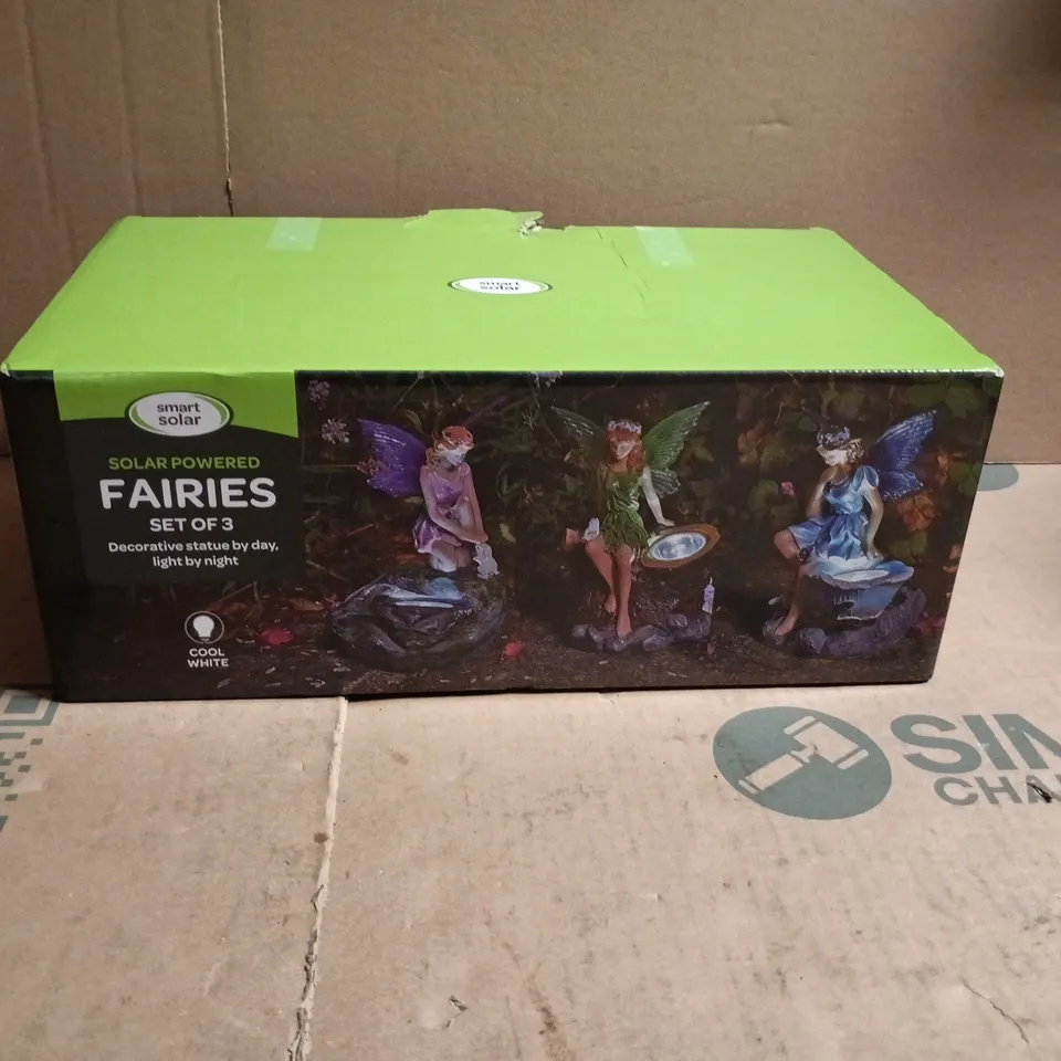 SMART SOLAR FAIRIES SET OF 3 DECORATIVE LIGHTS BOXED