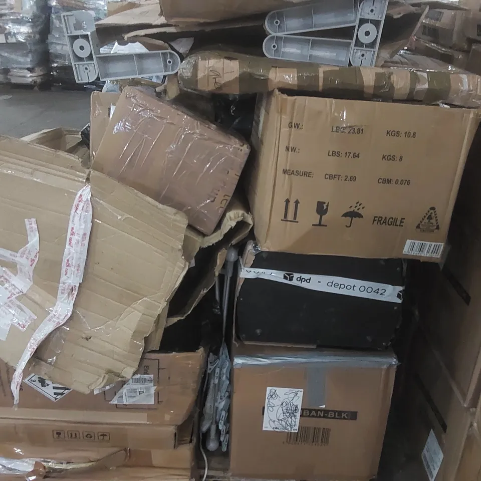 PALLET CONTAINING A LARGE QUANTITY OF ASSORTED FURNITURE PARTS ECT