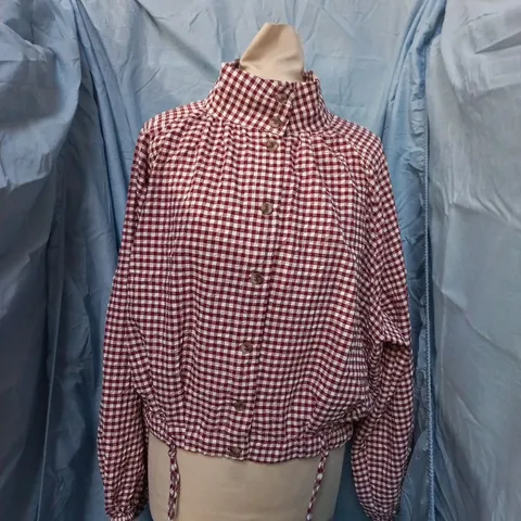 ZARA CHECKERED SHIRT – RED/WHITE, EU S 