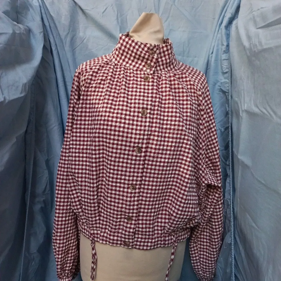 ZARA CHECKERED SHIRT – RED/WHITE, EU S