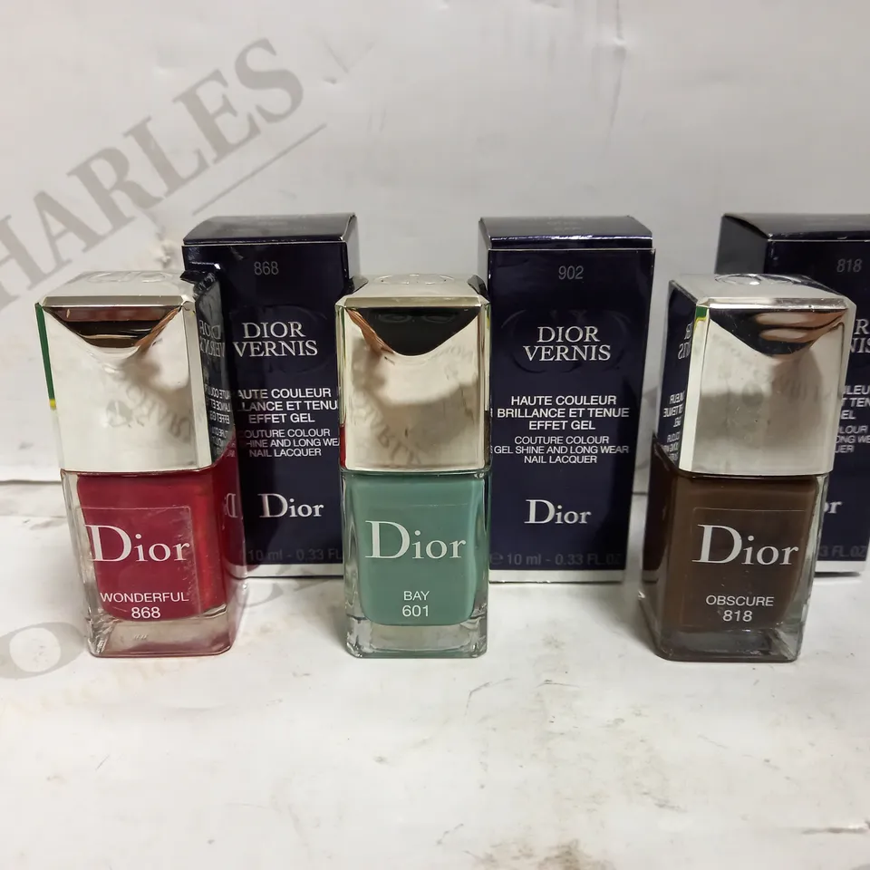 3 X 10ML DIOR DIOR VERNIS GEL SHINE LONGWEAR NAIL LACQUERS