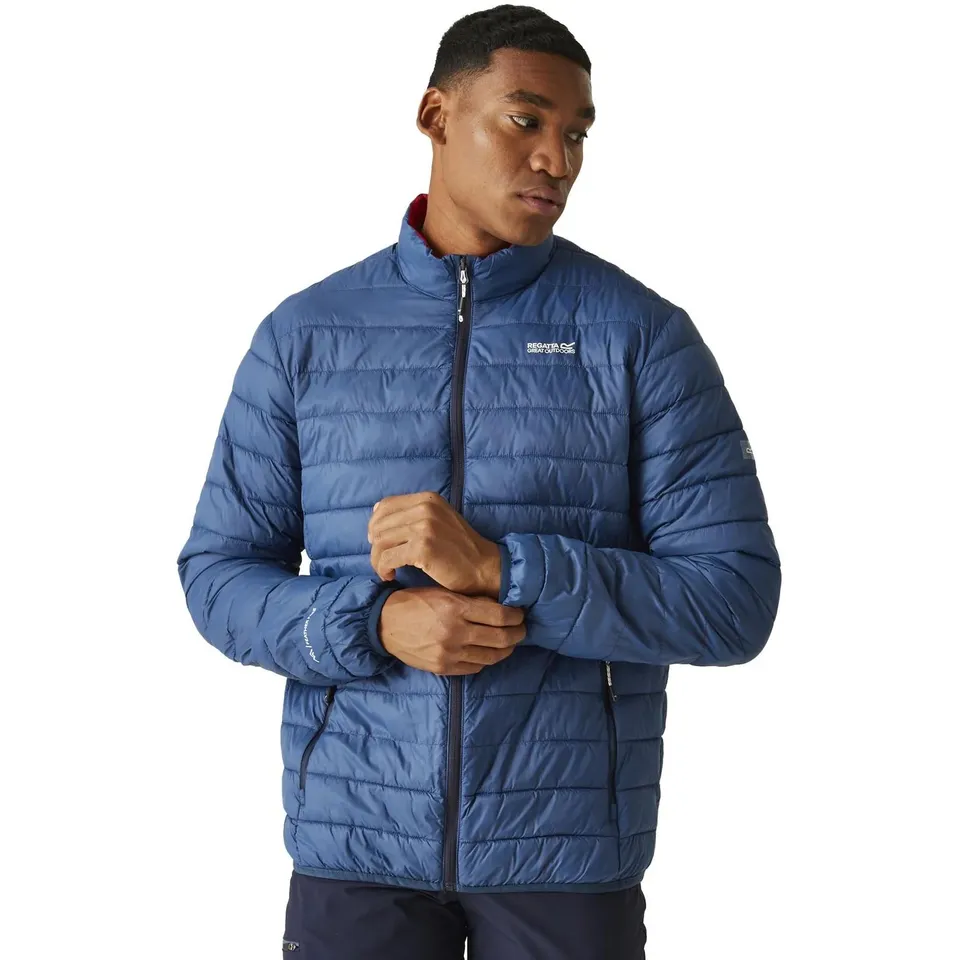 BRAND NEW REGATTA MENS HILLPACK II PACKAWAY INSULATED JACKET MOONLIGHT DENIM MEDIUM