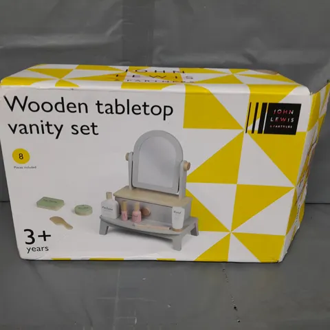 WOODEN TABLETOP VANITY SET