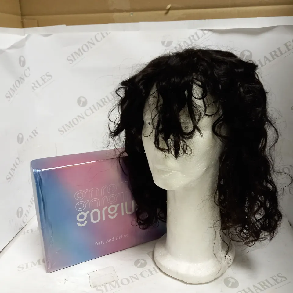 SET OF 2 GORGIUS LACE FRONT DEEP BROWN CURLY WIGS