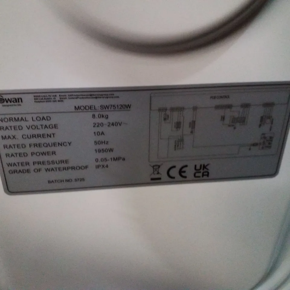 SWAN SW75130B 9KG LOAD, 1400 SPIN FREESTANDING WASHING MACHINE - WHITE
