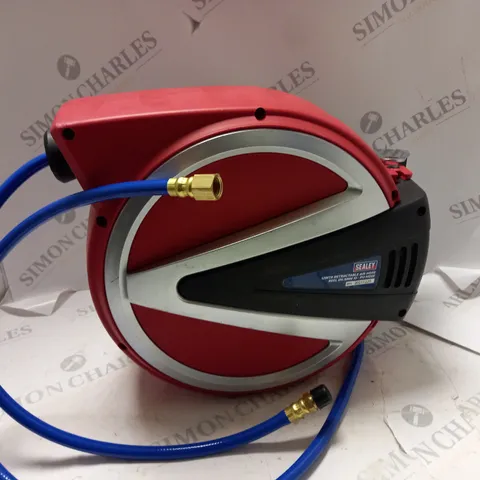 SEALEY 12M RETRACTABLE AIR HOSE REEL PU HOSE