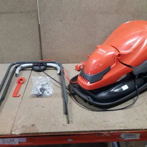 BOXED FLYMO EASIGLIDE 300 ELECTRIC HOVER COLLECT LAWNMOWER