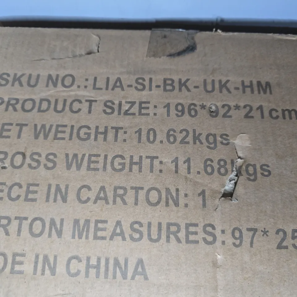 BOXED UNBRANDED FOLDABLE BED FRAME - LIA-SI-BK-UK-HM