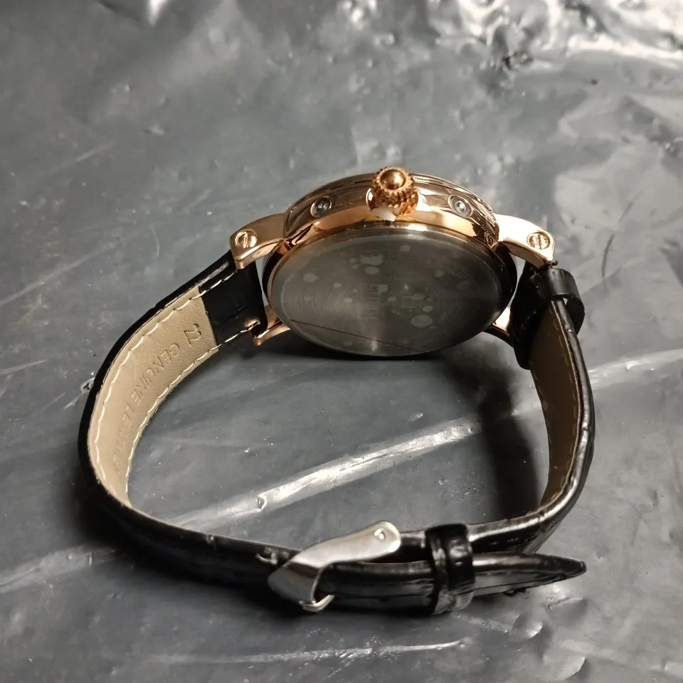 MENS ERNEST FERDINAND WATCH – FUNCTIONING SUB DIALS – LEATHER STRAP