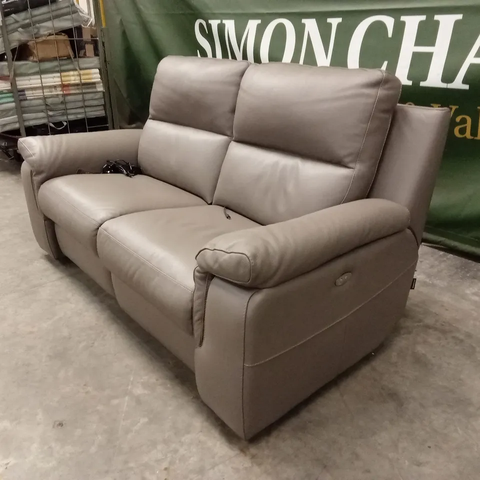 QUALITY DESIGNER ITALIAN MADE 2 SEATER ELECTRIC RECLINER LEATHER SOFA