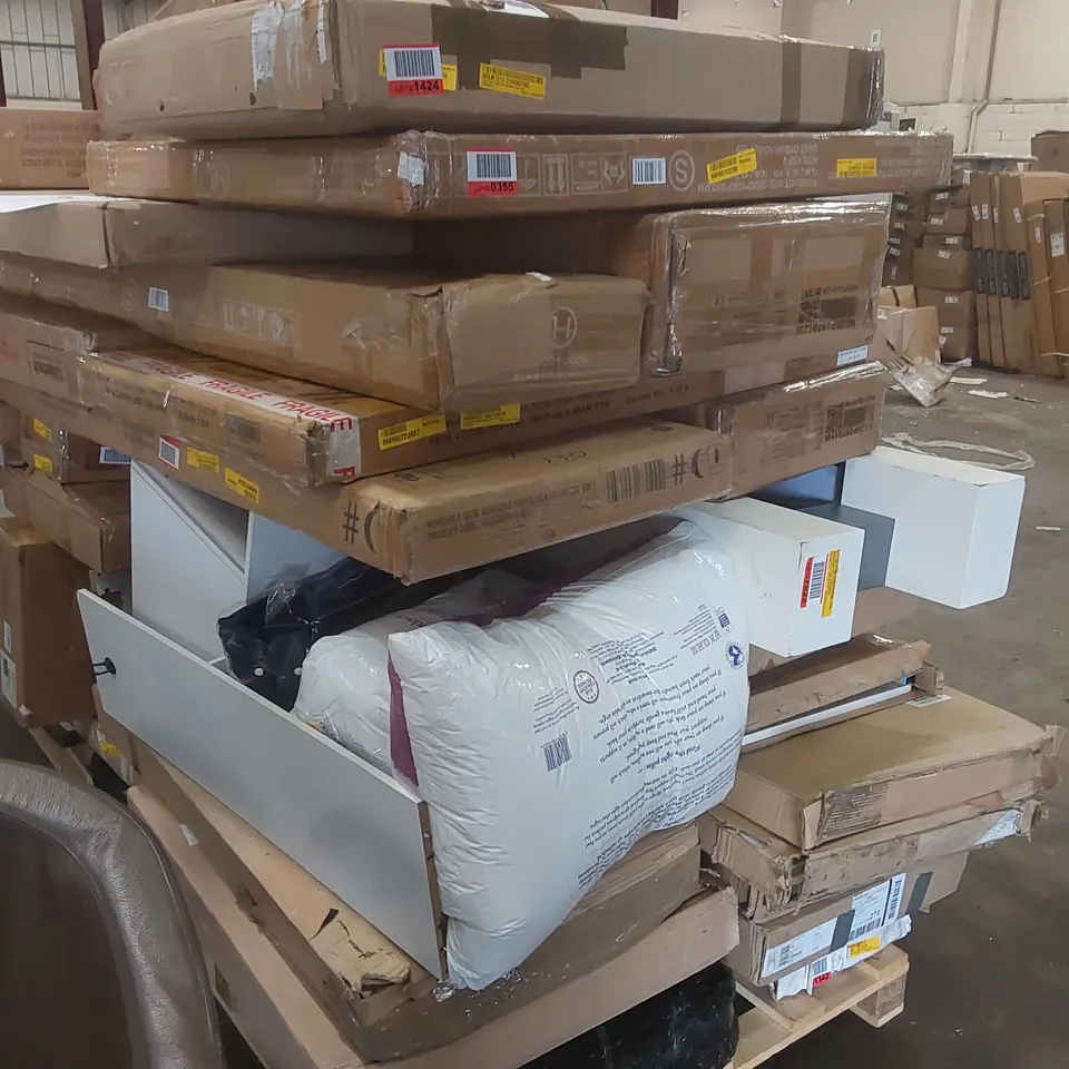 PALLET CONTAINING A VERY LARGE QUANTITY OF ASSORTED FURNITURE PARTS ECT