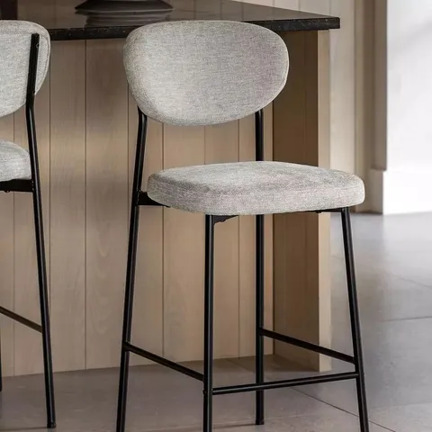 SET OF TWO KARA NATURAL BAR STOOLS