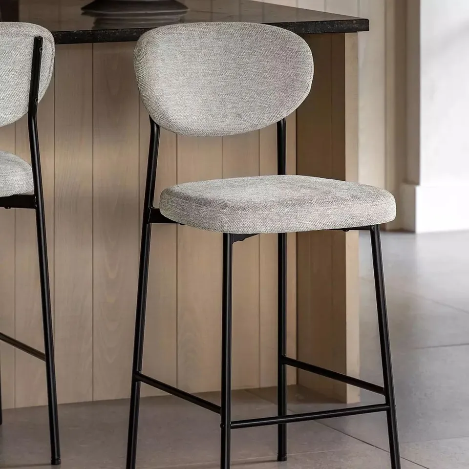 SET OF TWO KARA NATURAL BAR STOOLS