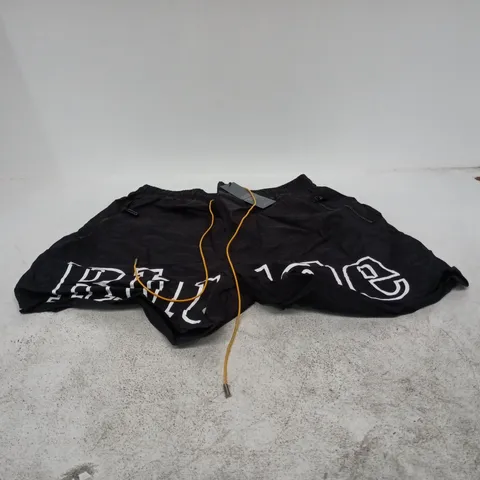 RHUDE BLACK SHORTS WITH ELASTIC WAIST AND DRAWSTRING β XL