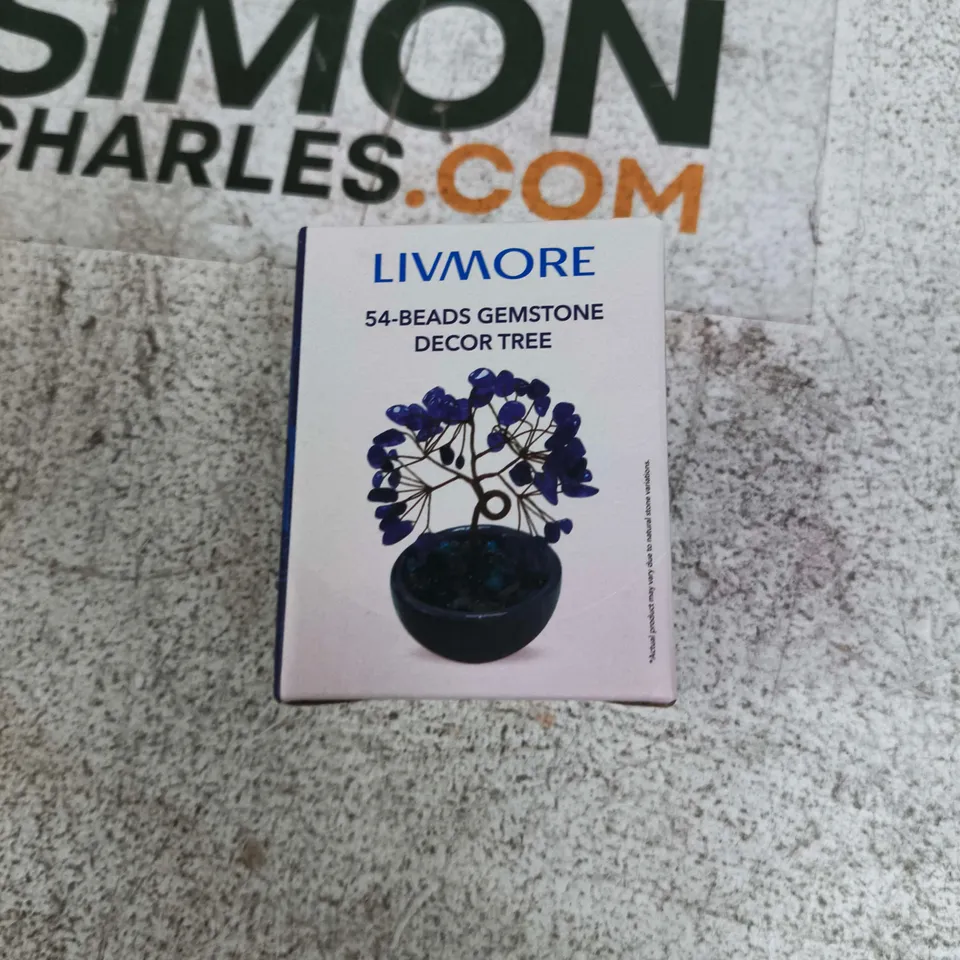 BOX OF APPROXIMATELY 20 ASSORTED ITEMS TO INCLUDE: LIVMORE BEAD GEMSTONE TREE