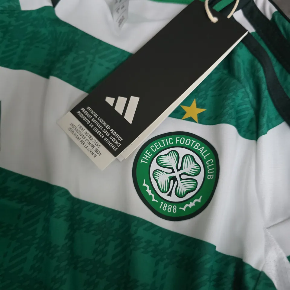 ADIDAS CELTIC FC KIDS HOME MINI KIT – JERSEY & SHORTS, UK 4-5Y