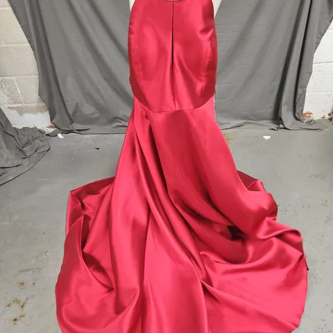 TEASE PROM EMBELLISHED PROM DRESS IN DEEP RED SIZE 16