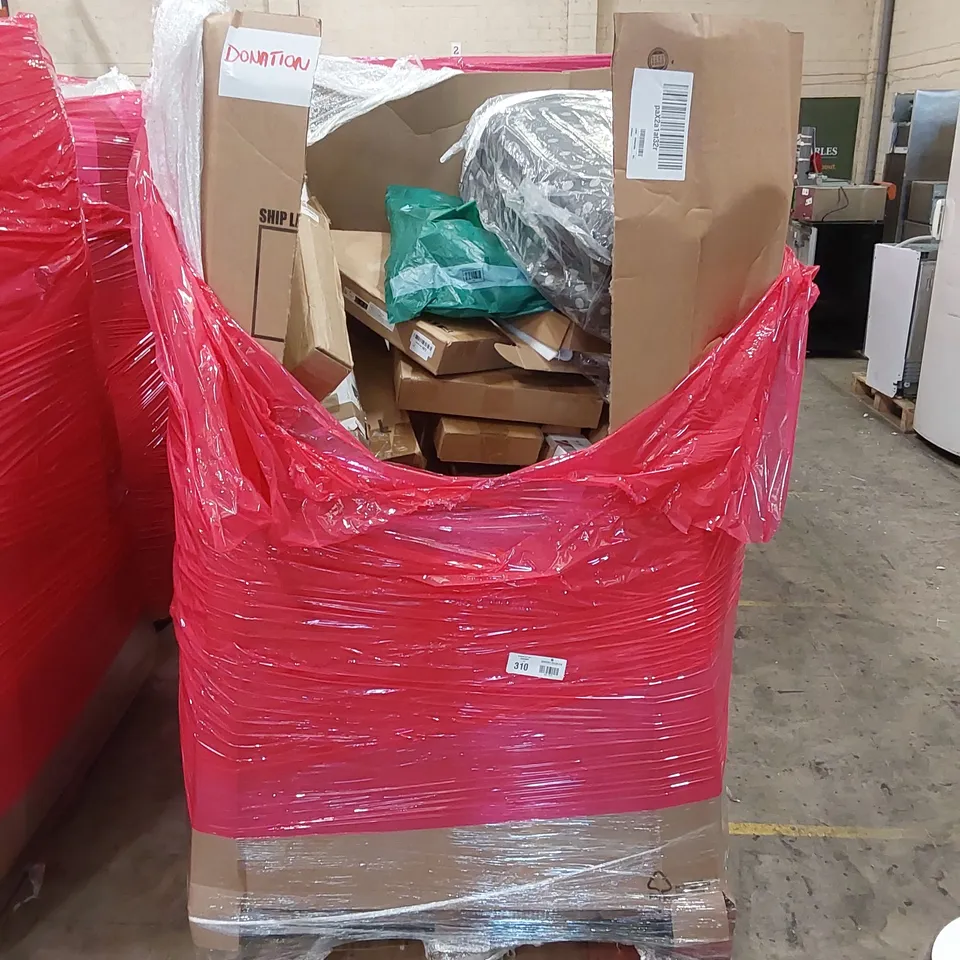 PALLET OF ASSORTED HOUSEHOLD ITEMS AND CONSUMER PRODUCTS. INCLUDES; TOILET SEATS, PETS PORTABLE SOFT CRATE, WOK ETC