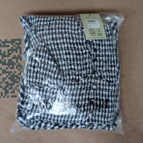 BAGGED NOBODY'S CHILD PETITE CARMEN JUMPSUIT IN BLACK/WHITE SIZE UK 18