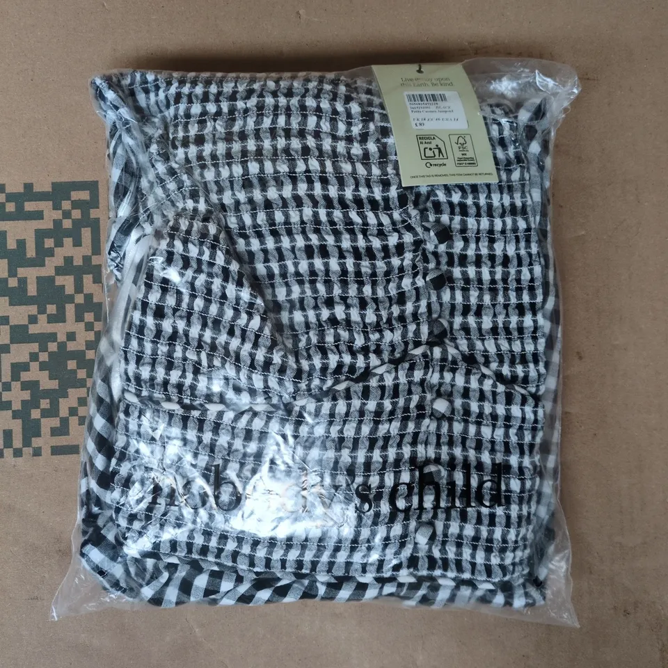 BAGGED NOBODY'S CHILD PETITE CARMEN JUMPSUIT IN BLACK/WHITE SIZE UK 18