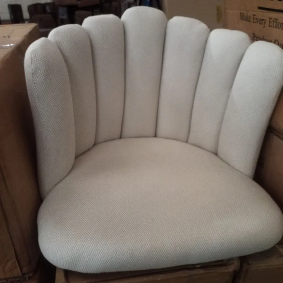 BOXED CLIPOP FABRIC DINING CHAIRS - BEIGE 