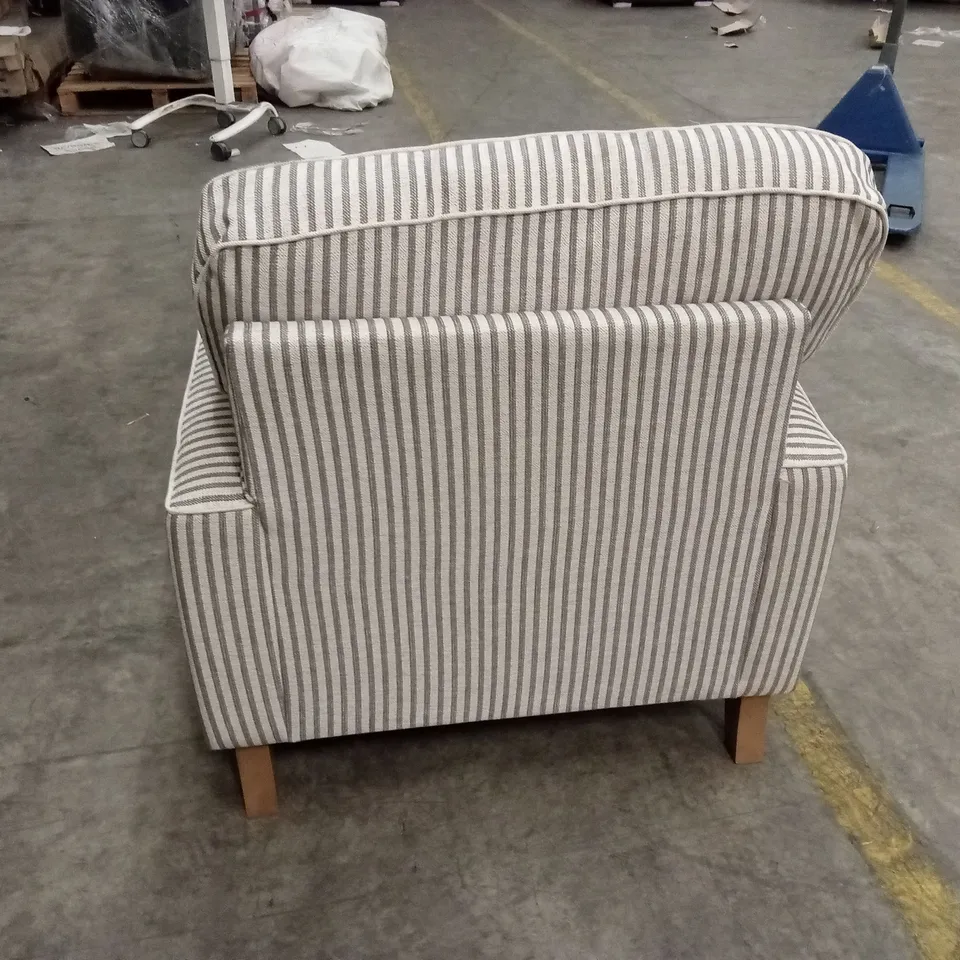 BAY STRIPE FABRIC ARMCHAIR RRP £479