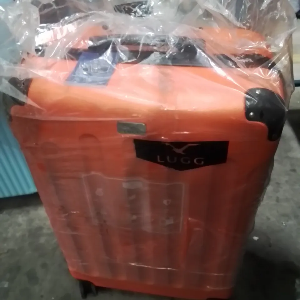 LUGG 3PCS SET SUITCASE LOCKABLE SYSTEM ORANGE SUITCASES