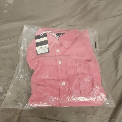 CREW CLOTHING COMPANY CORD OVERSHIRT - PINK (ROSE), UK SIZE 14 