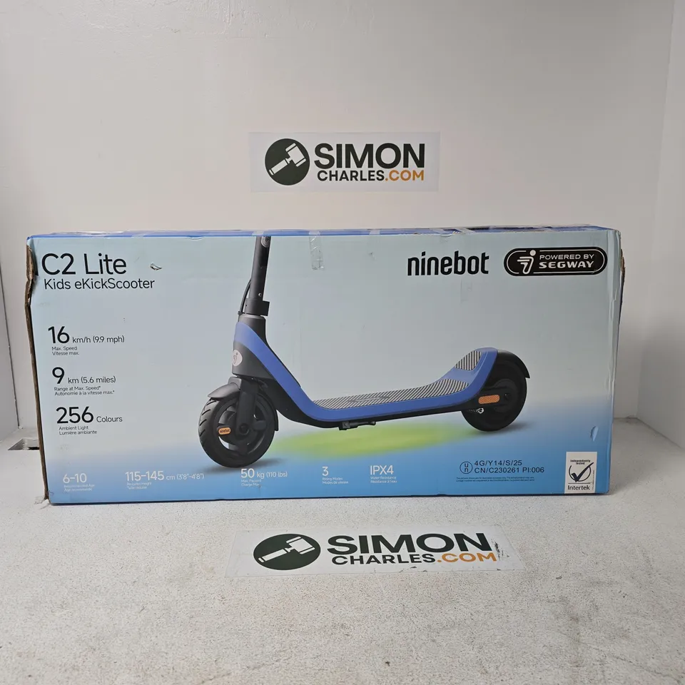 BOXED SEGWAY C2 LITE ELECTRIC SCOOTER - BLUE - COLLECTION ONLY