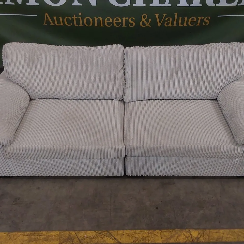 QUALITY DESIGNER AMALFI 4 SEATER FABRIC UPHOLSTERED SOFA