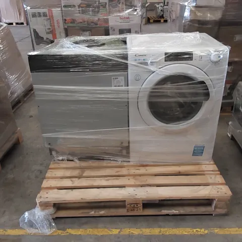 BOSCH SERIE 2 INTEGRATED DISHWASHER AND CANDY SMART FREE STANDING WASHING MACHINE WHITE