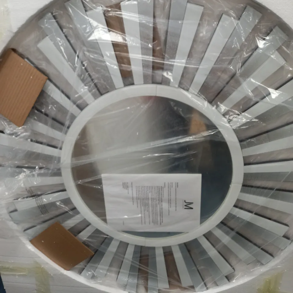 OUTLET JM BY JULIEN SUNBURST MIRROR WITH GLITTER OMBRE RAYS - COLLECTION ONLY