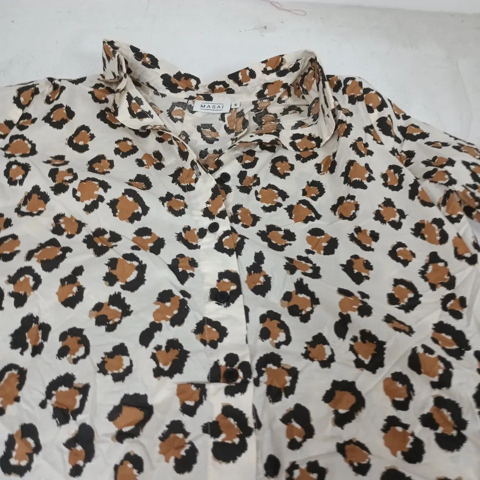 MASAI COPENHAGEN LEOPARD PRINT SHIRT – WOMEN'S BLOUSE, SIZE S