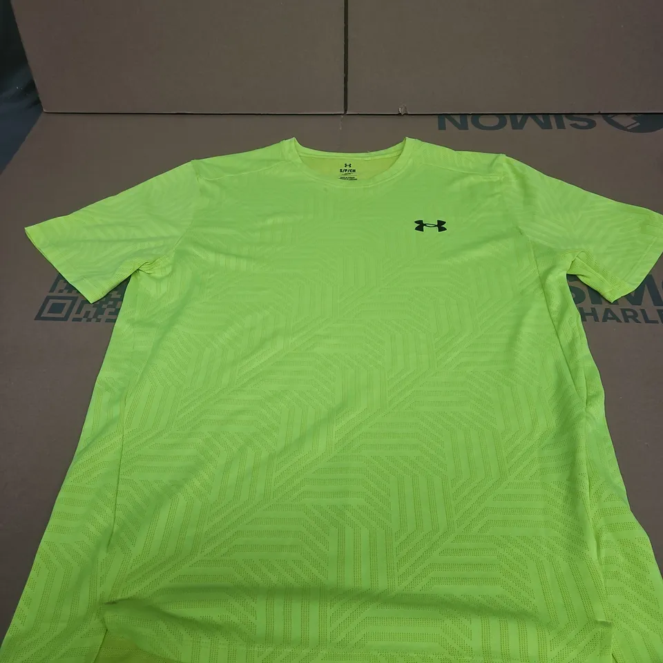 UNDER ARMOUR LIME GREEN TEE SIZE S