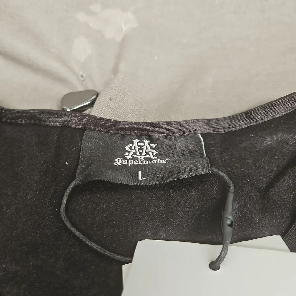 SUPERMADE BLACK "7" SPORTS JERSEY LARGE WITH TAGS 