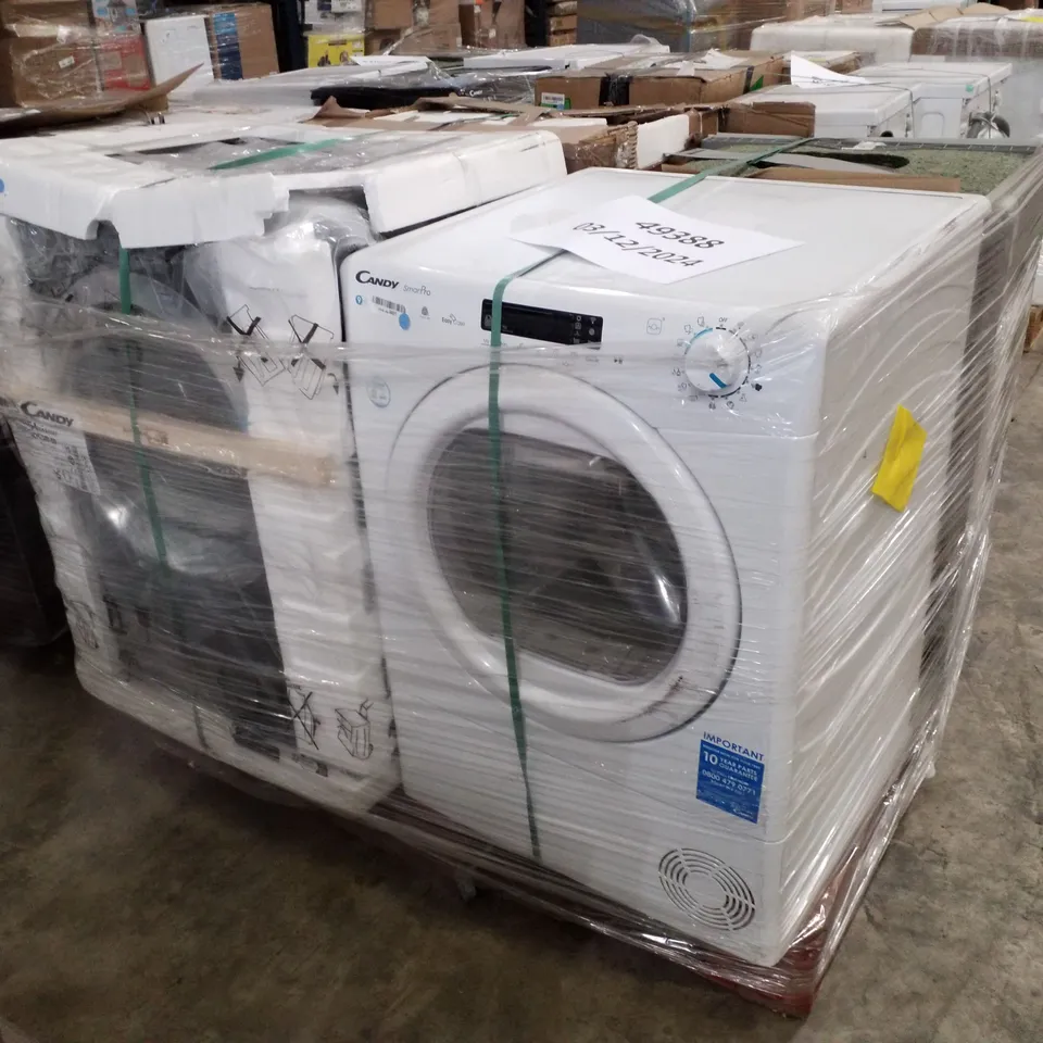 PALLET OF APPROXIMATELY 4 UNPROCESSED RAW RETURN WHITE GOODS TO INCLUDE;