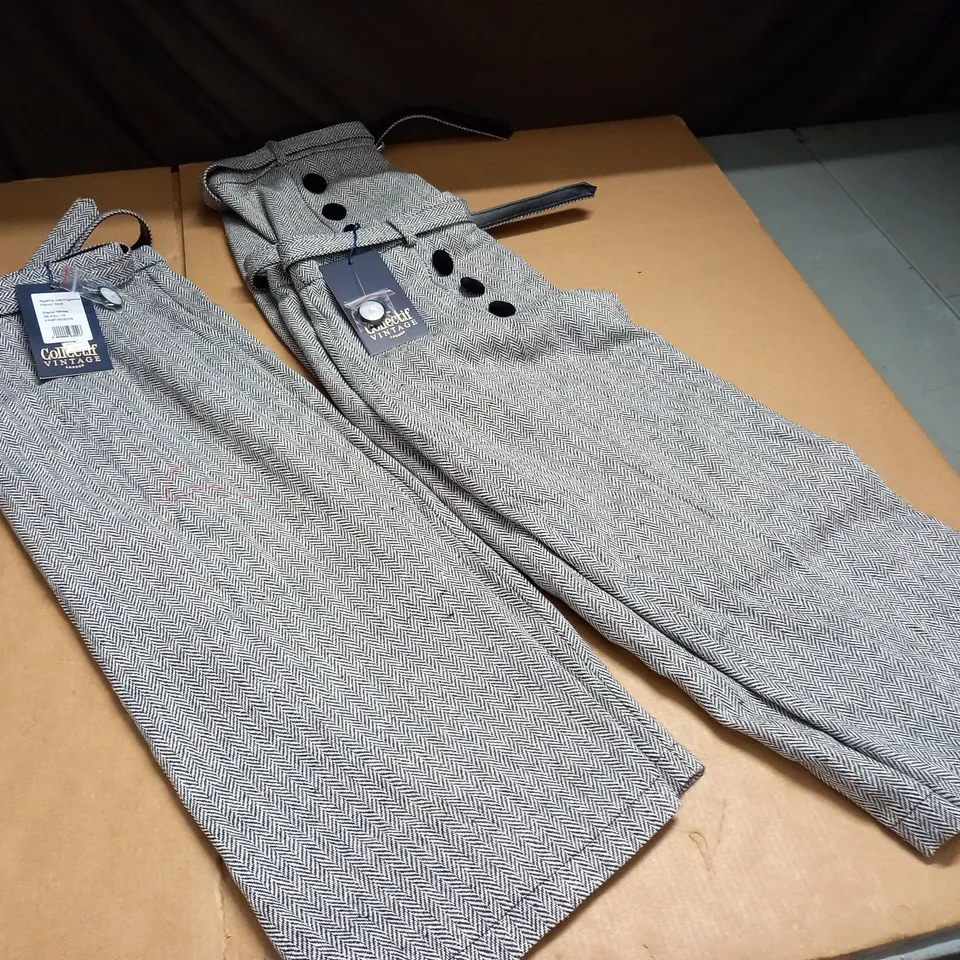 LOT OF 3 COLLECTIF AGATHA HERRINGBONE PENCIL SKIRT - VARIOUS SIZES